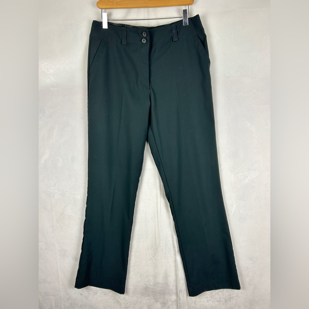 NIKE Golf Dri-Fit Pants Black Women's Size 10 Straight Leg High Rise Performance